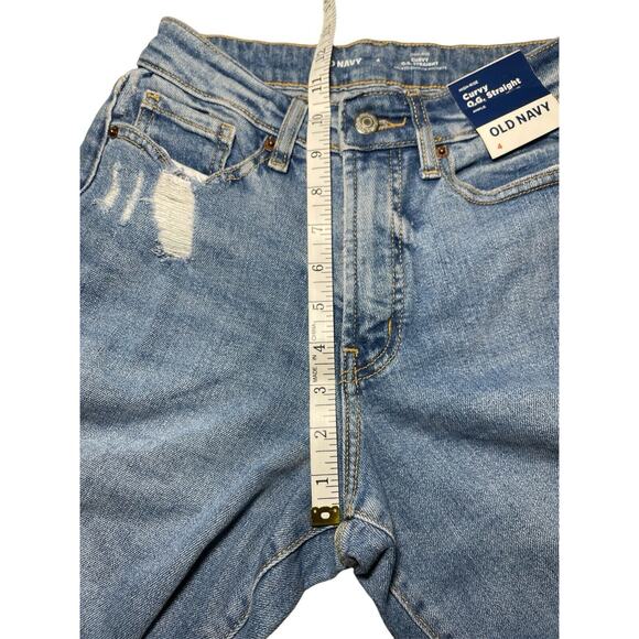 Old Navy Curvy O.G. Straight Ankle Jeans Size 4 High Rise Secret Smooth Pockets - Picture 7 of 10
